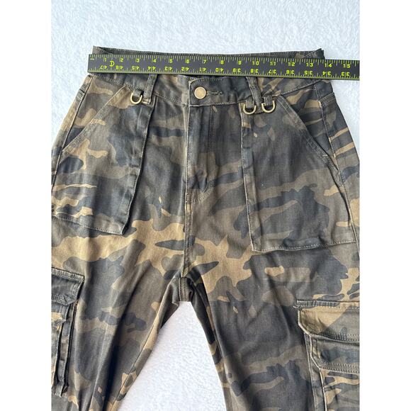 American Bazi Camo Cargo Pants Womens Size Medium Camouflage Military Jogger - Picture 4 of 8